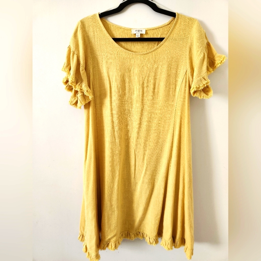 UmGee Maternity Yellow Dress with pockets size small